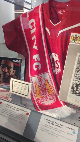 The Bristol City display at the M Shed museum